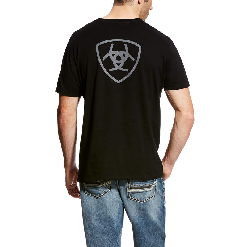 Camisetas Ariat Corps Negras Hombre - Chile 407-NRAWJK